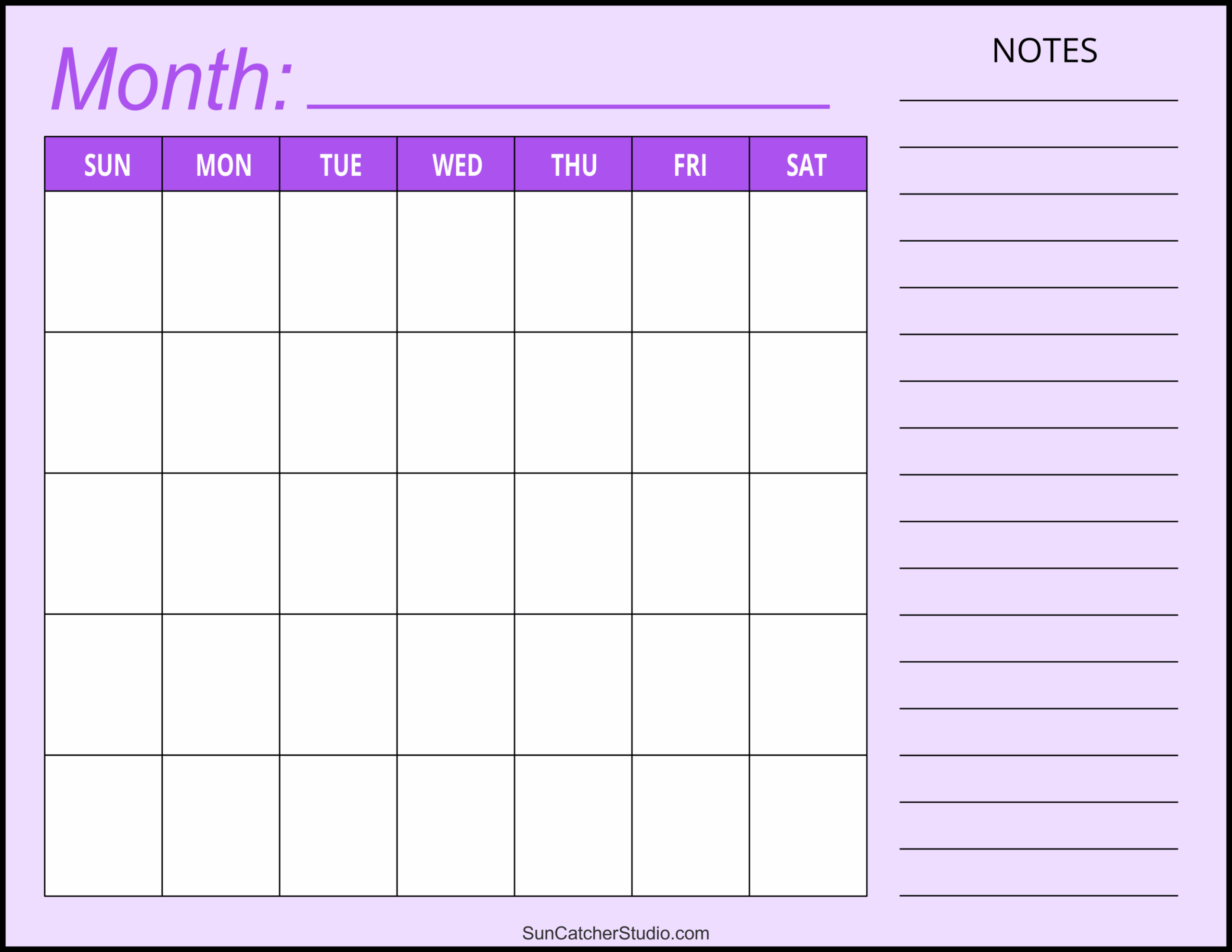 Blank Calendar Templates Free Printable Pages Free Printables Monograms Design Tools Patterns DIY Projects