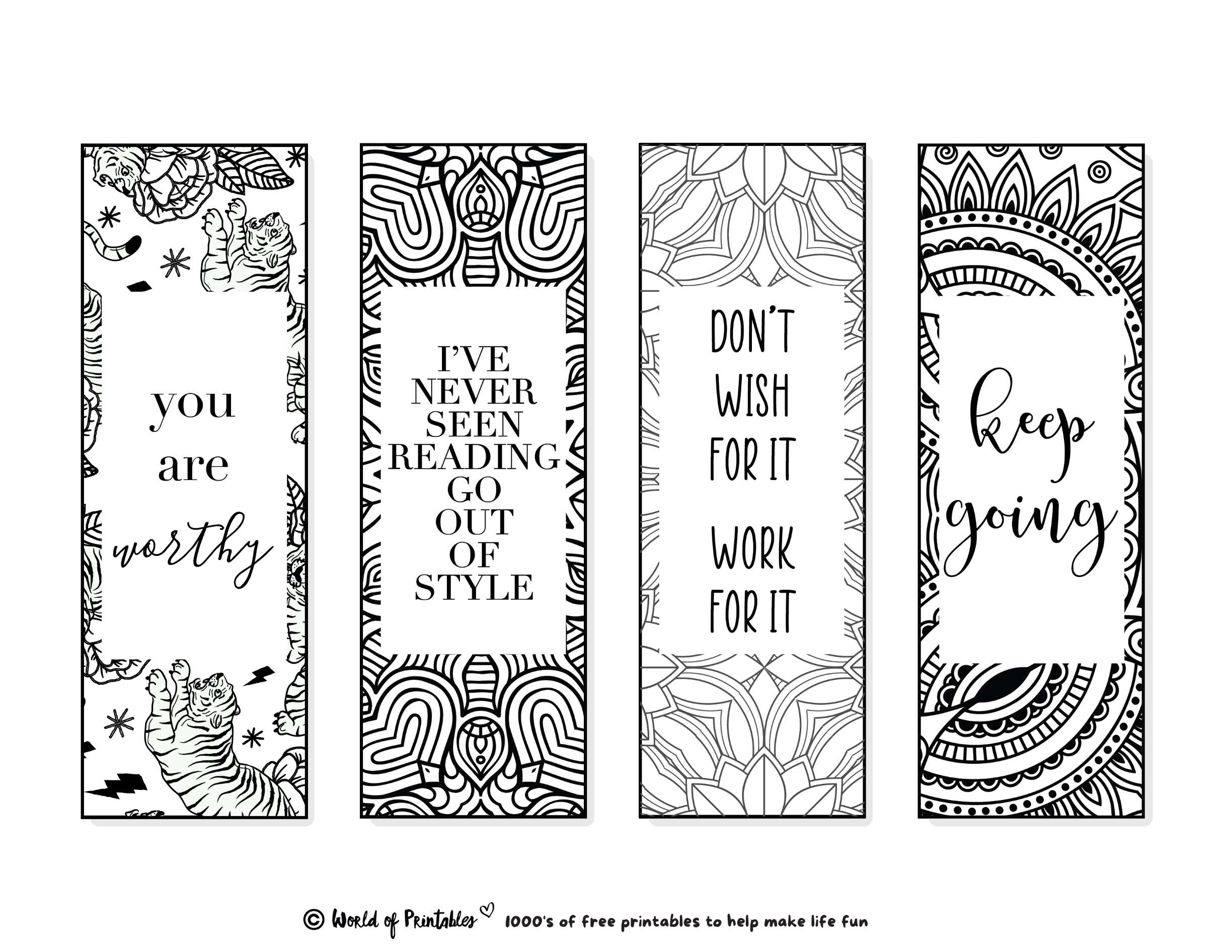 Bookmarks To Colour In Free Printable Printable Party Favors