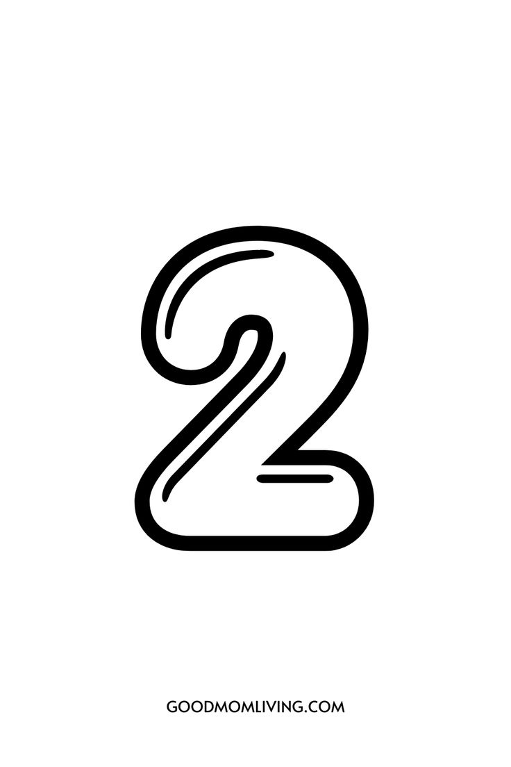 Bubble Number 2 Free Printable Number 2 Bubble Letter