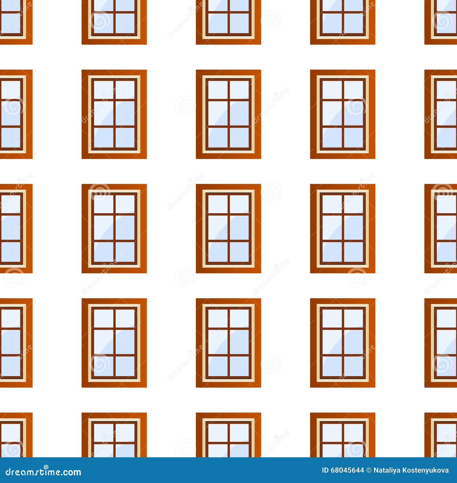 Building Windows Seamless Stock Vector Illustration Of Frame 68045644