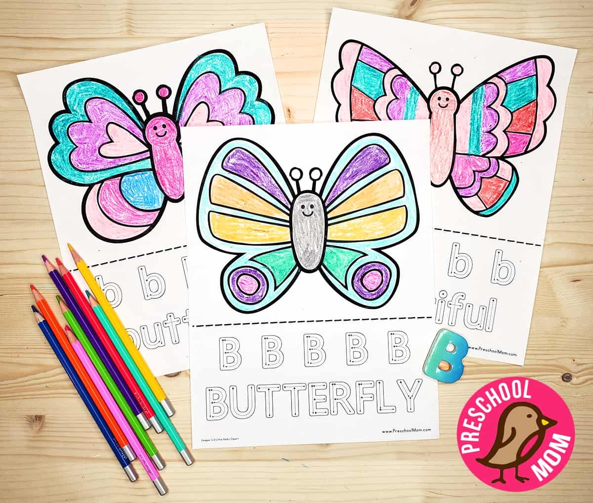 Printable Butterfly With Color