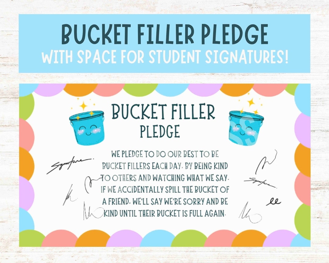 Buy PRINTABLE Classroom Bucket Filler Poster Classroom Decor Uplifting Children s Posters Positive Classroom Classroom Community Poster Online In India Etsy