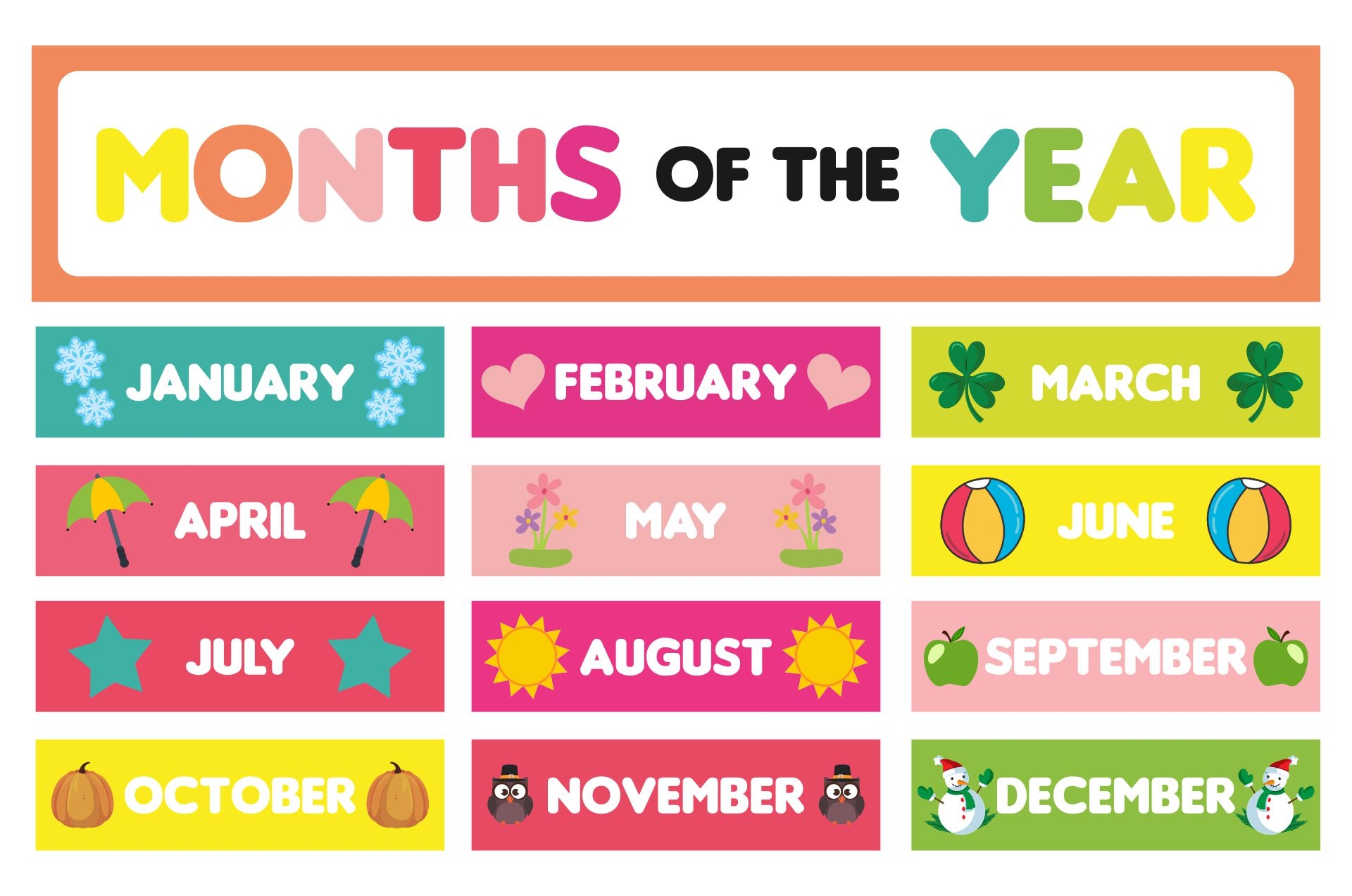 Calendar Headers Months 10 Free PDF Printables Printablee
