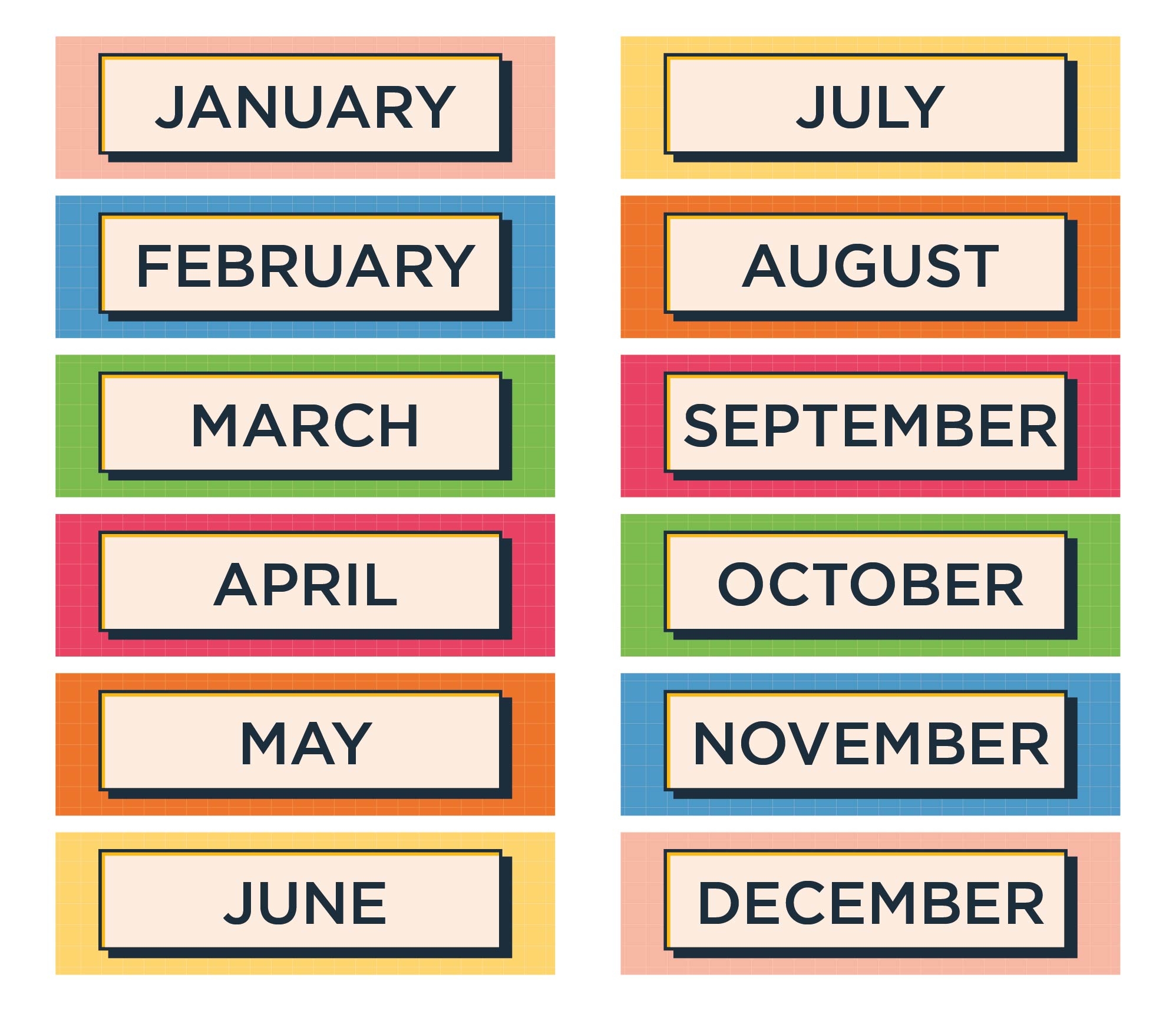 Calendar Headers Months 10 Free PDF Printables Printablee