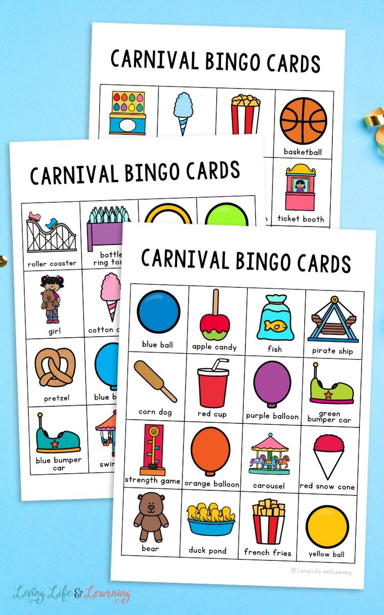 Carnival Bingo Printable And Creative Learning Ideas