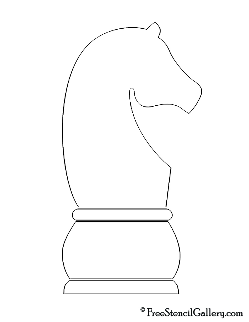 Chess Piece Knight Stencil Free Stencil Gallery