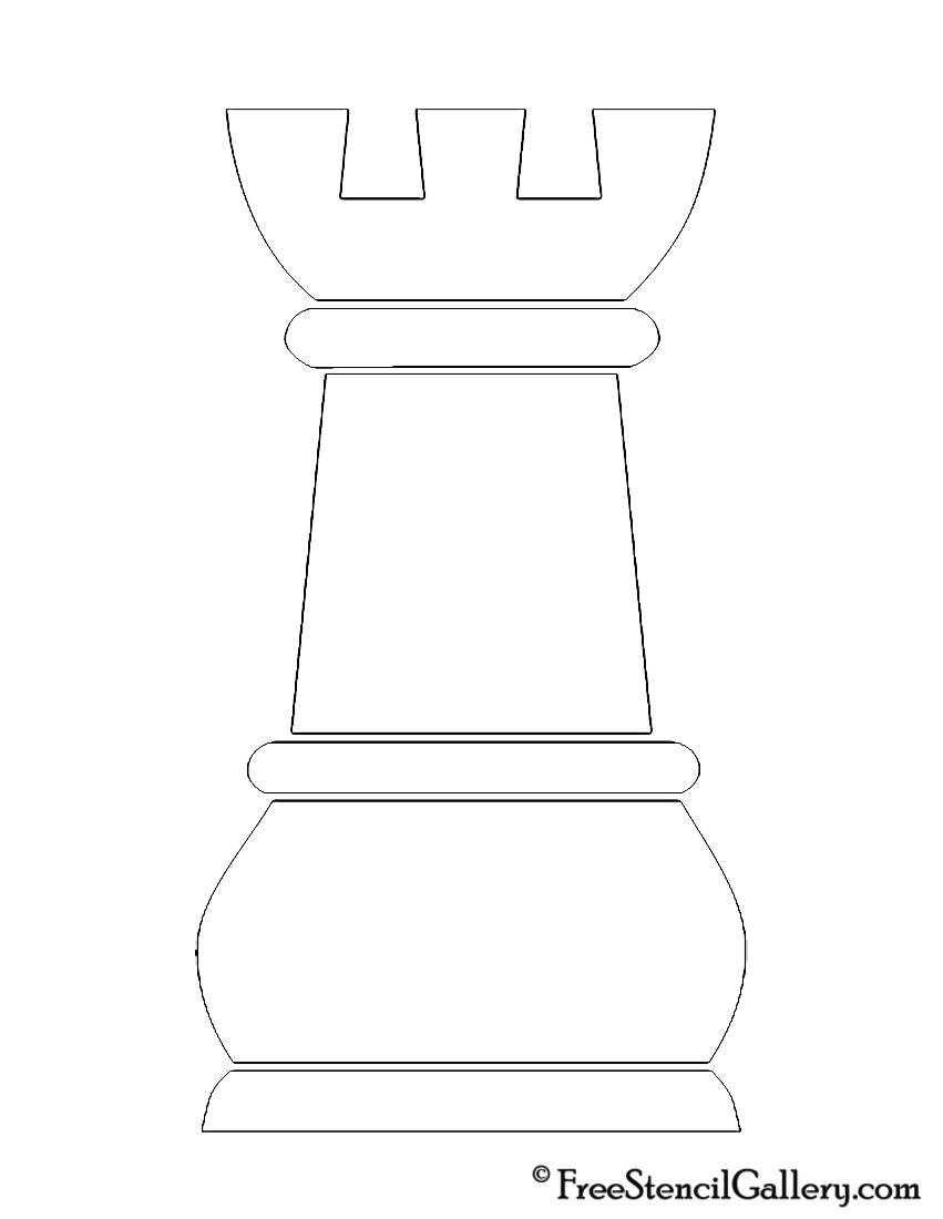Chess Piece Rook Stencil Free Stencil Gallery