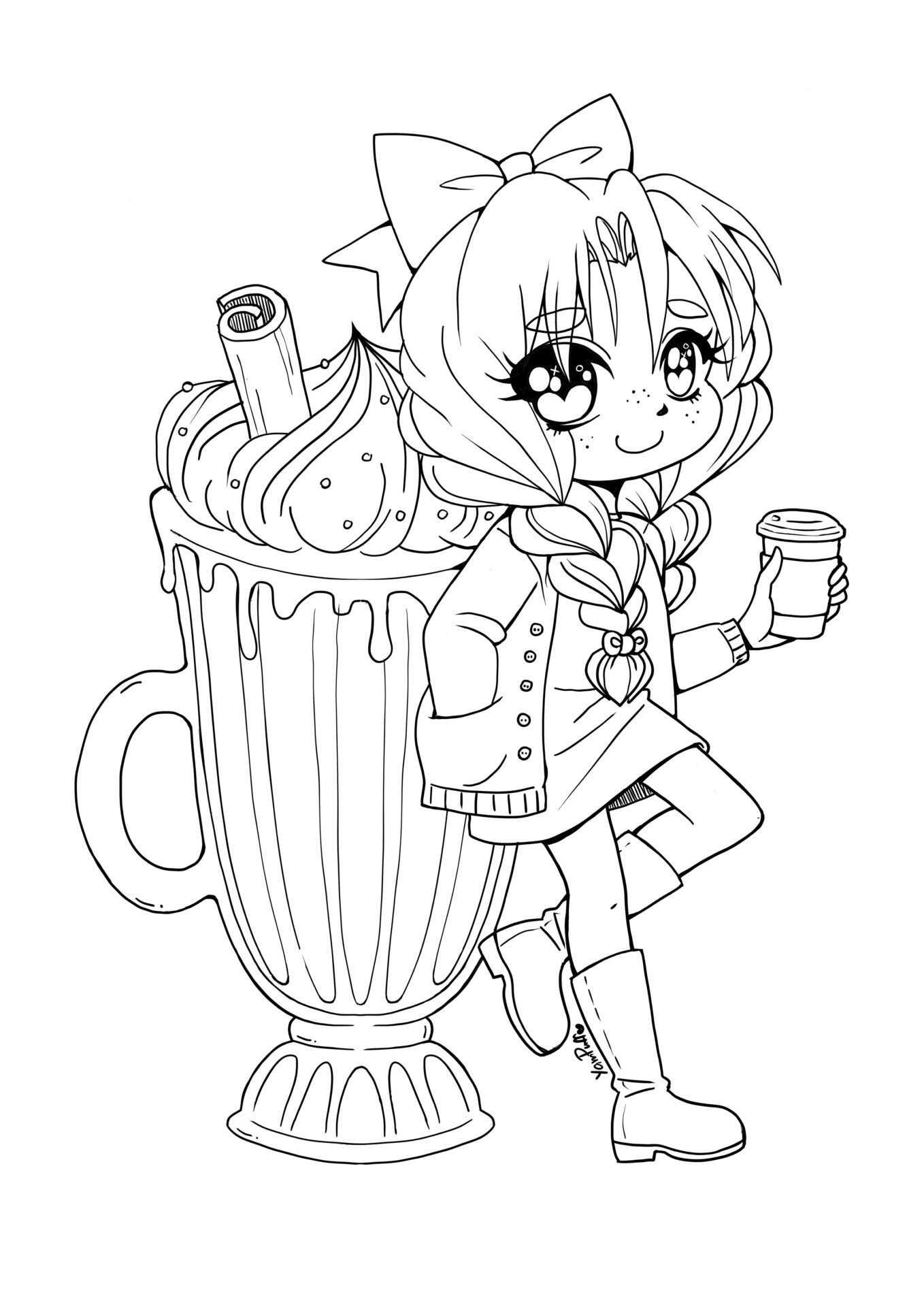Printable Chibi Coloring Pages
