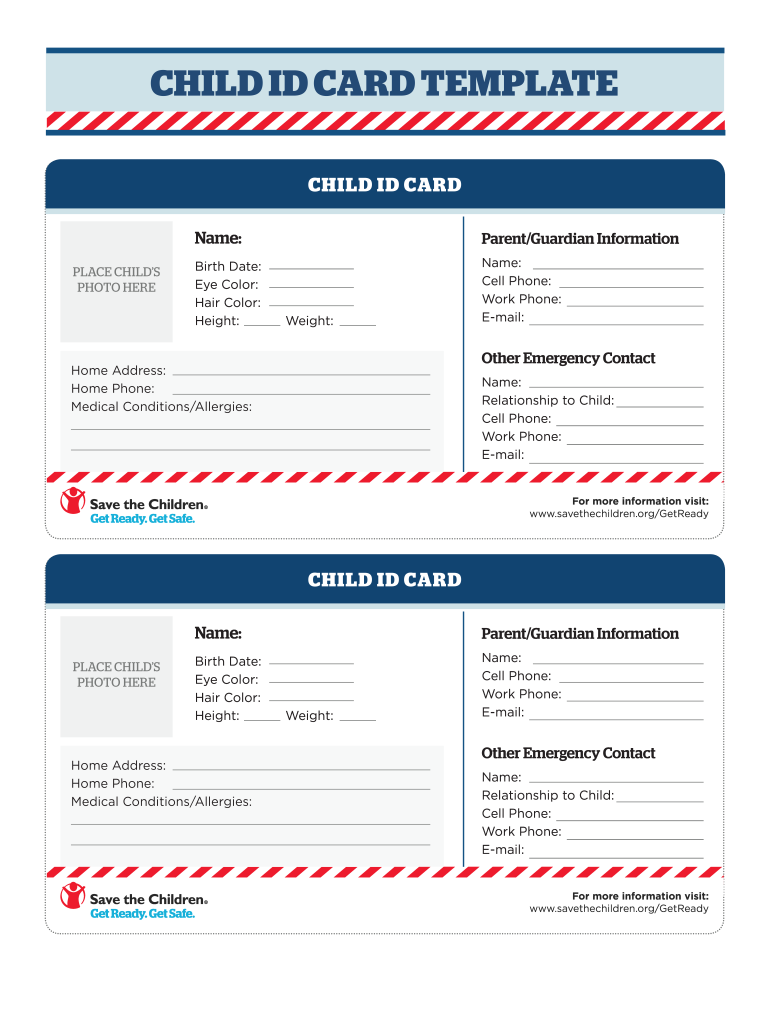 Child Emergency Card Template Fill Online Printable Fillable Worksheets Library