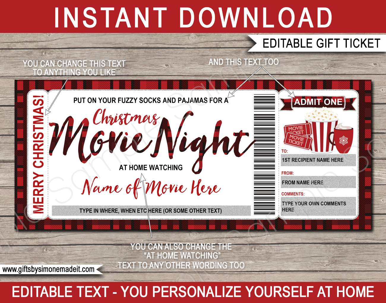 Free Printable Family Christmas Gift Certificates