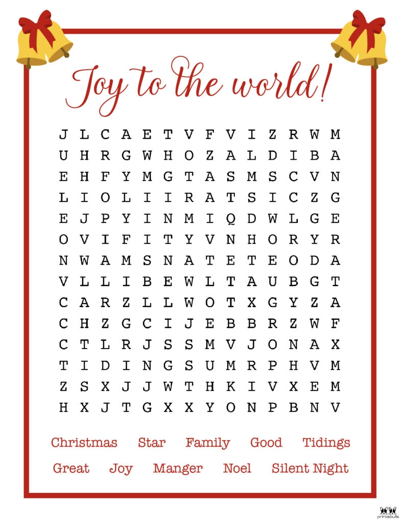 Christmas Word Searches 25 Free Printables Printabulls