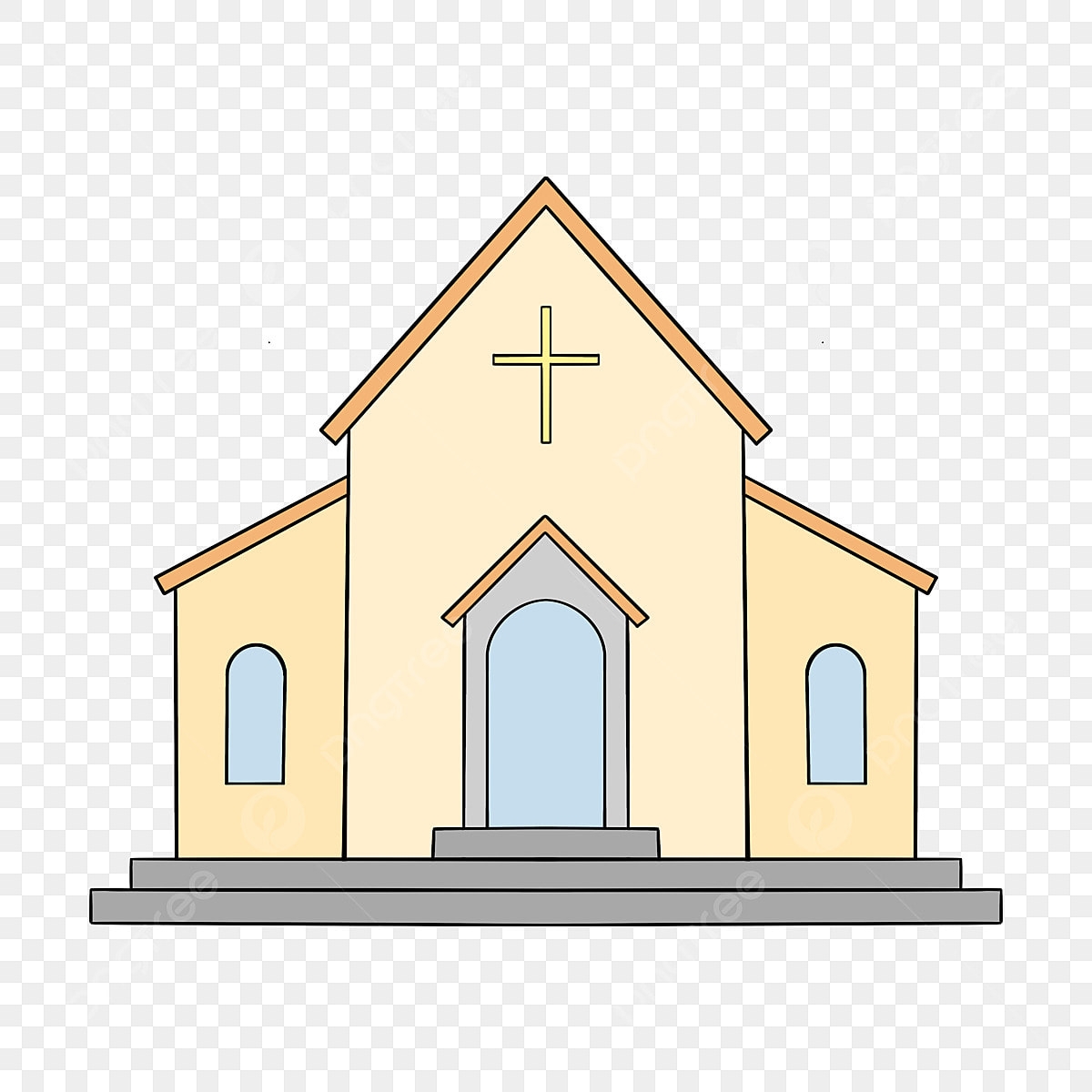 Church Clipart Transparent PNG Hd Yellow Church Clipart Church Clipart Church Clipart Clipart Yellow PNG Image For Free Download