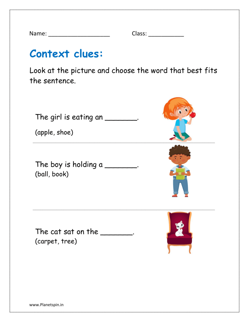 Free Printable Worksheets Context Clues