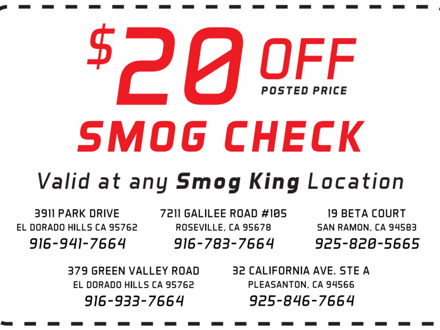 Coupon Smog King Smog Check Cost Savings