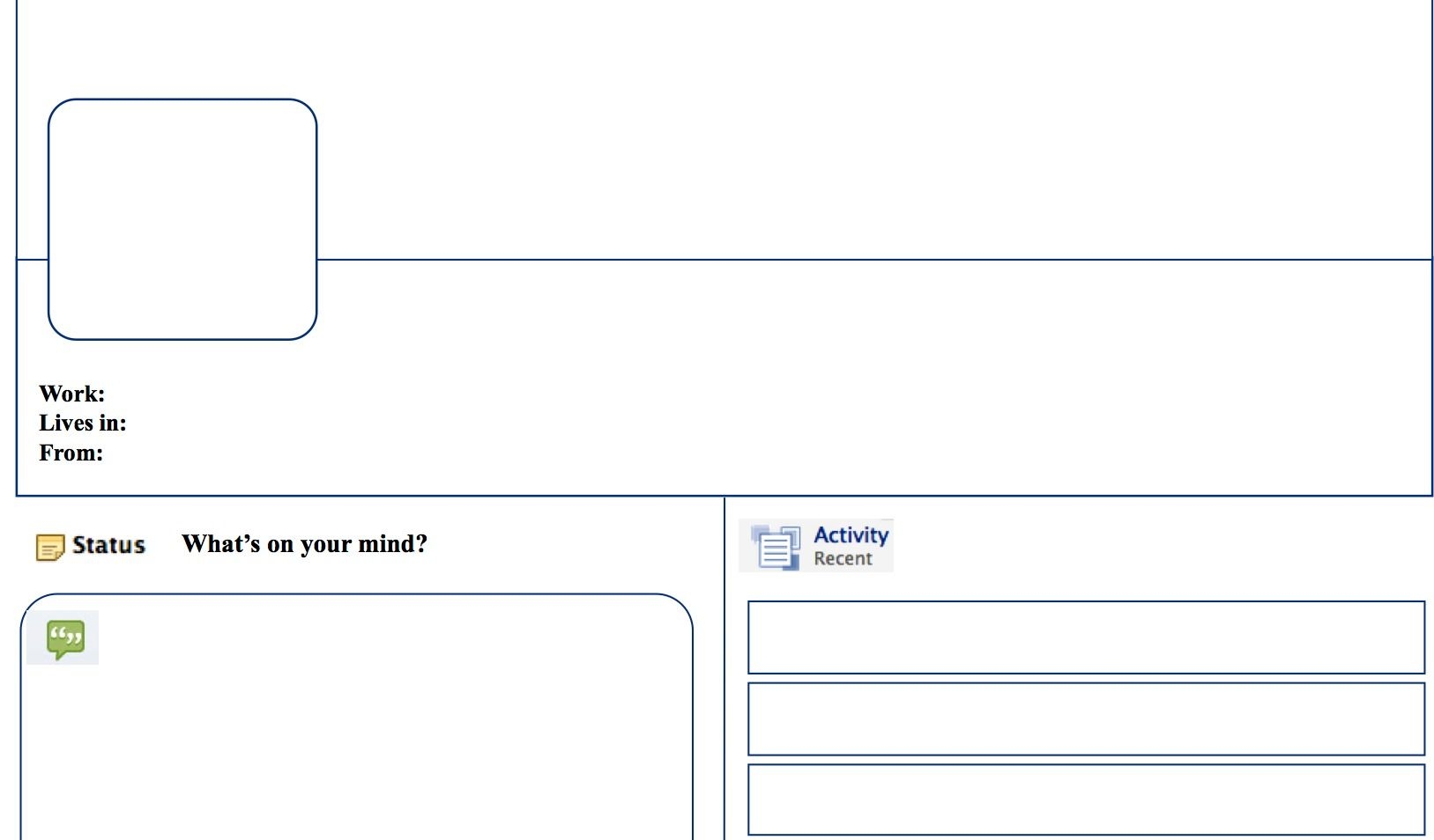 Printable Facebook Page Template
