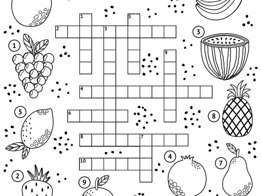 Crossword Puzzles For Kids Fun Free Printable Crossword Puzzle Coloring Page Activities For Children Printables 30Seconds Mom