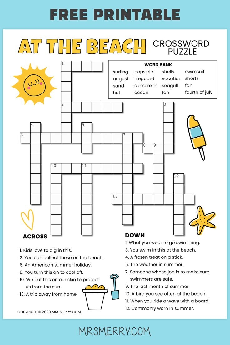Printable Fun Crossword Puzzles
