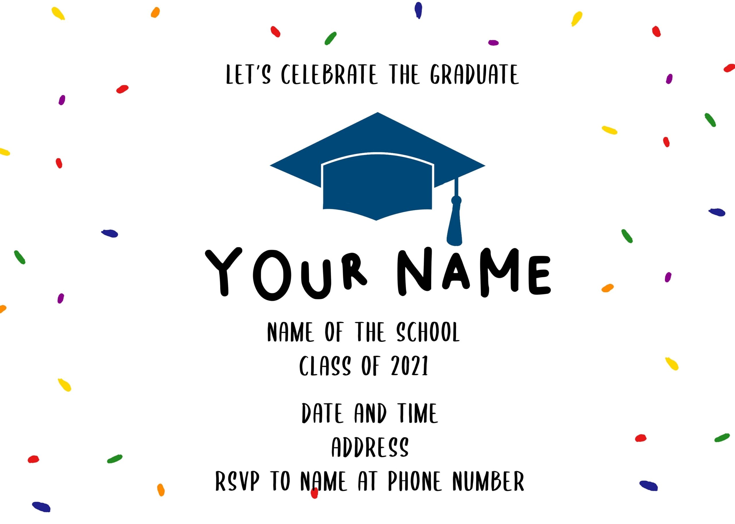 Custom Printable Preschool Graduation Invitation Downloadable Preschool Graduation Invitation Preschool Graduation Invitation Etsy