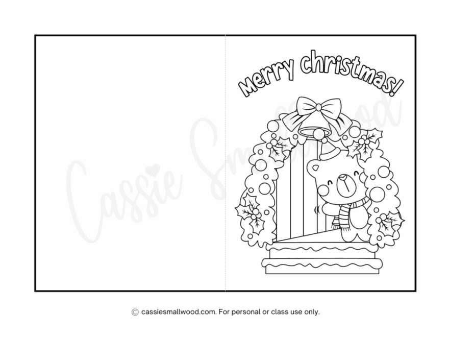 CUTE Christmas Cards To Color Cassie Smallwood