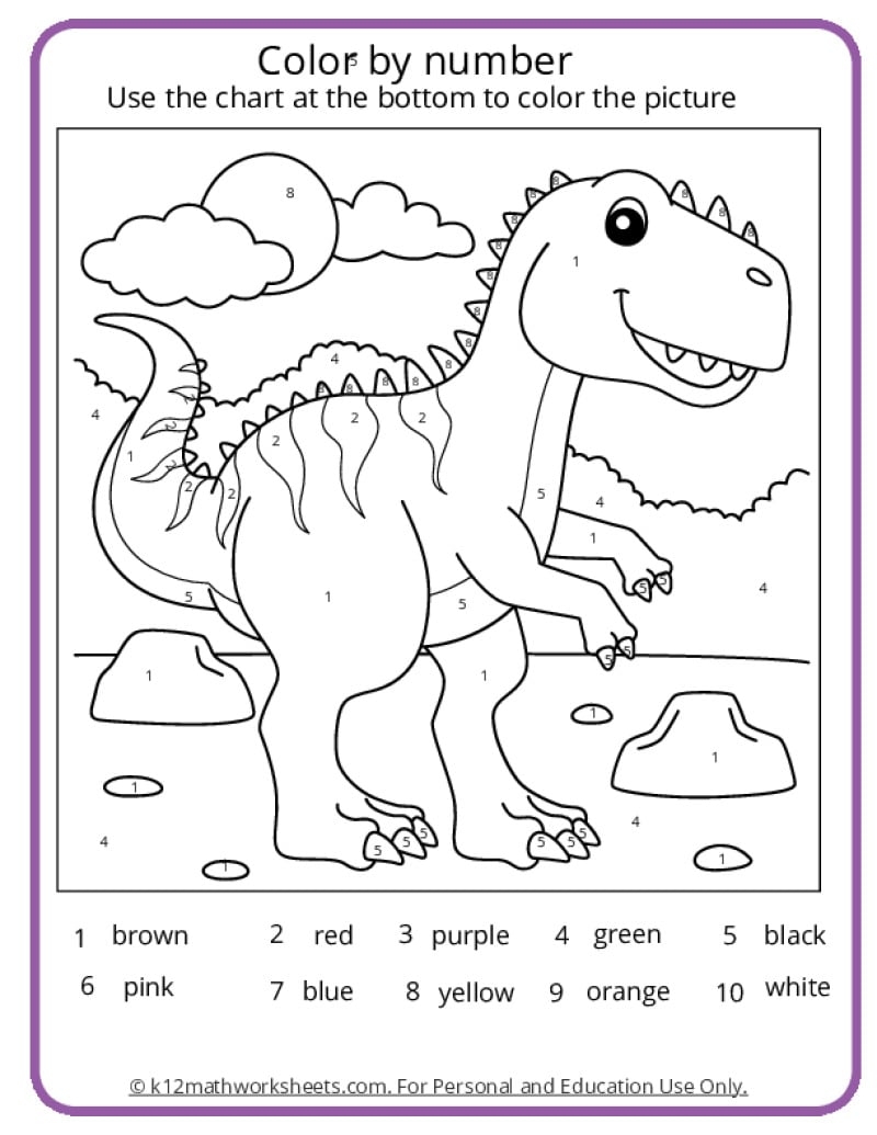 Printable Color By Number Pages