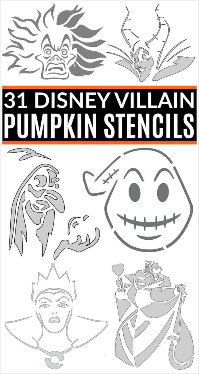Disney Villain Pumpkin Stencils