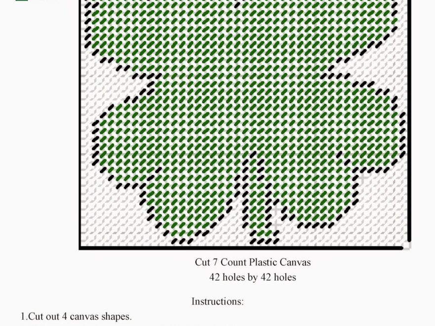 DIY Party Mom 4 Leaf Clover St Patricks Day Napkin Holder Plastic Canvas Pattern