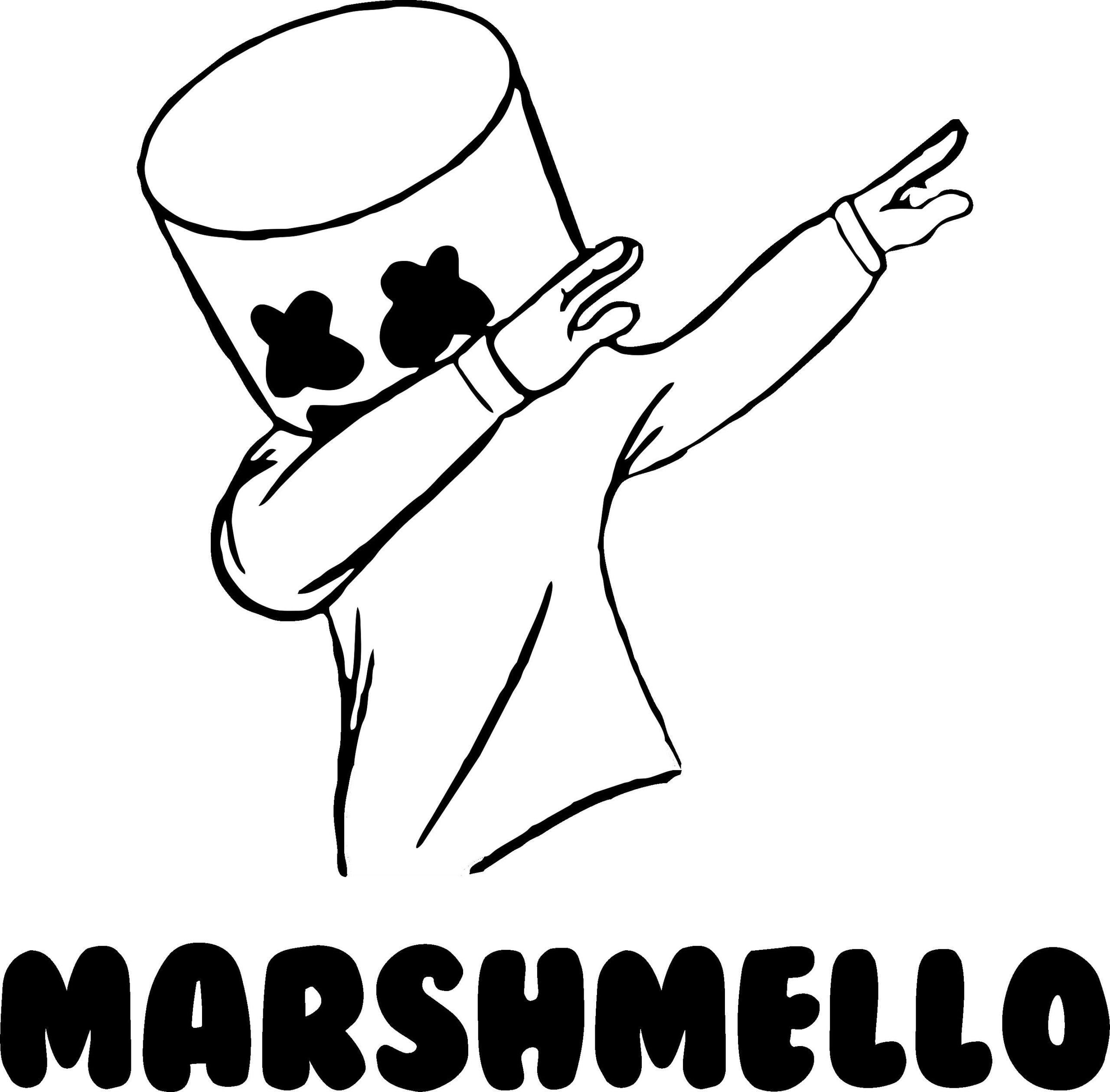 Free Printables Dj Marshmello Coloring Page