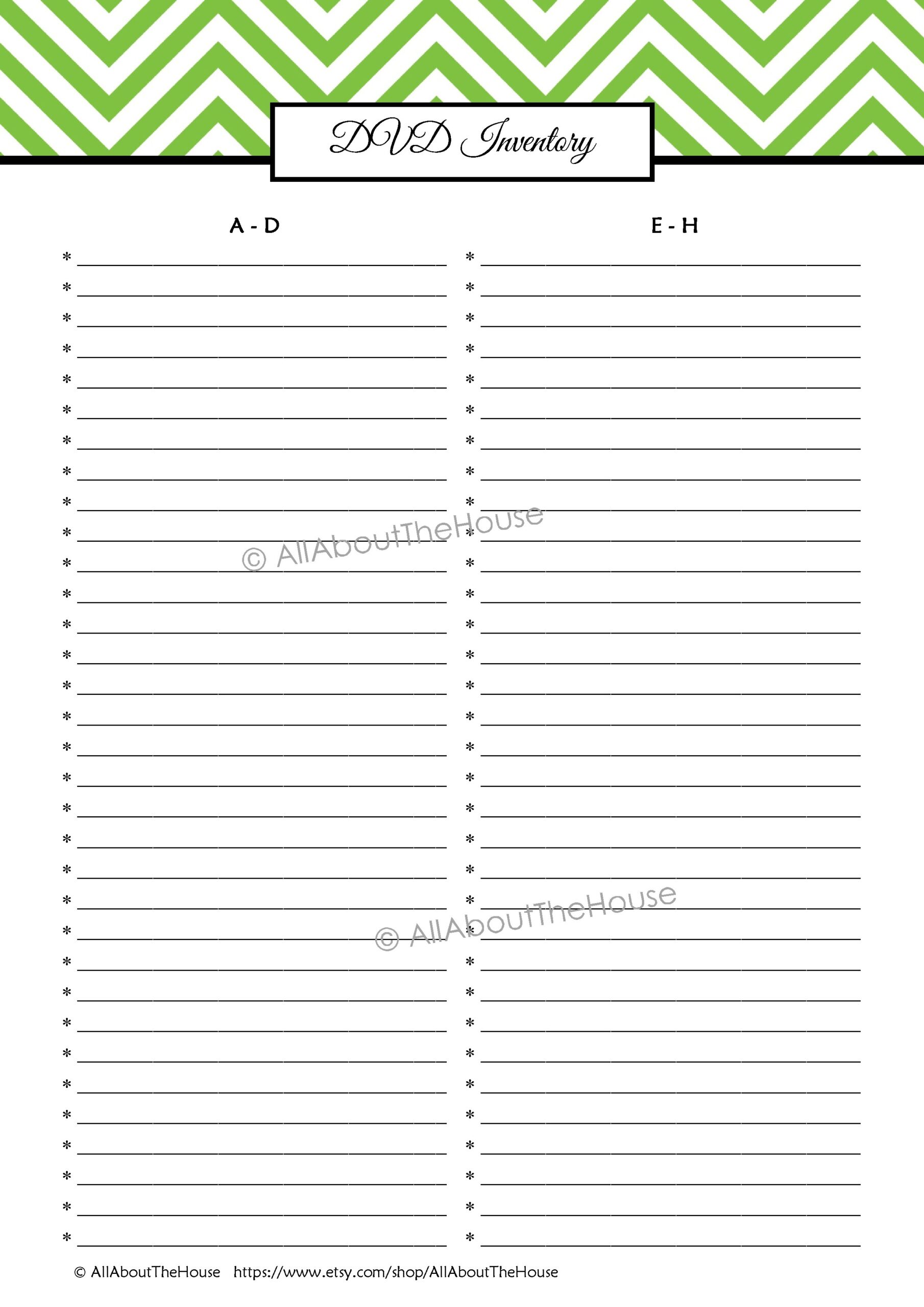 Dvd Inventory AllAboutTheHouse Printables