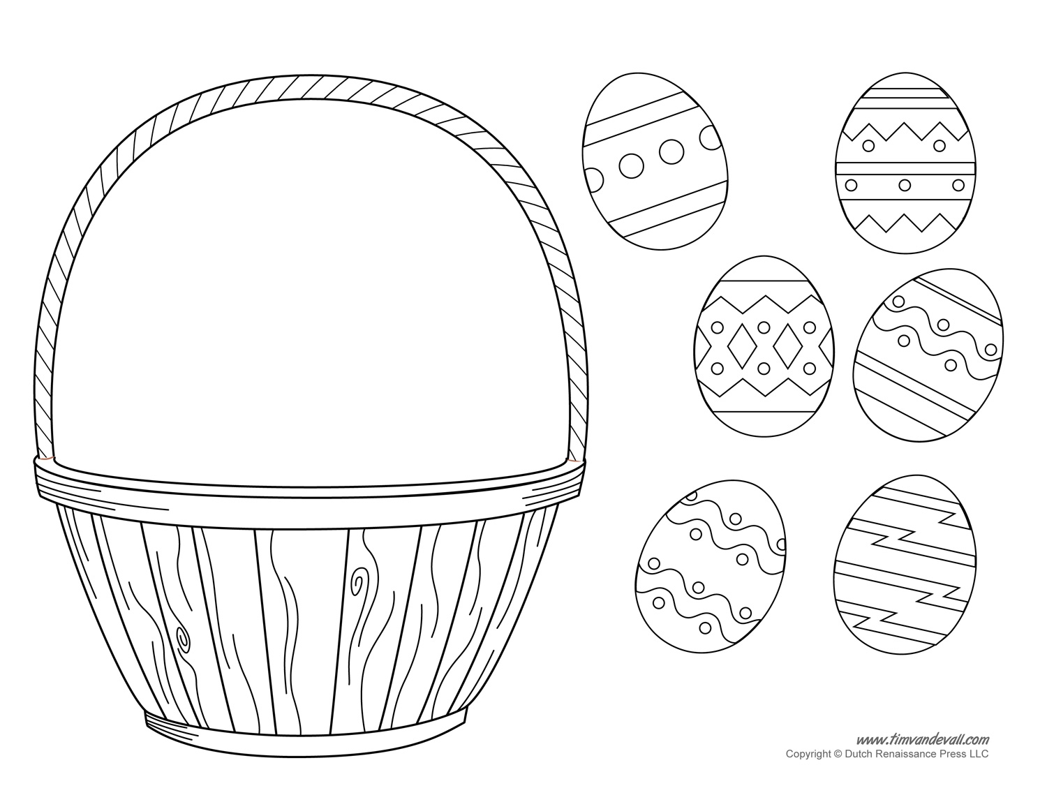 Easter Bunny Basket Template Printable