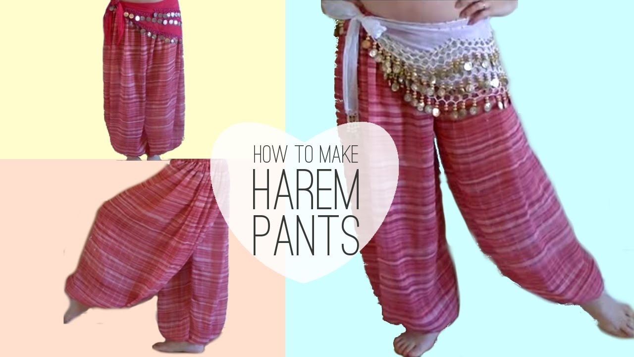Easy Belly Dancer Harem Pants DIY Princess Jasmine Style YouTube