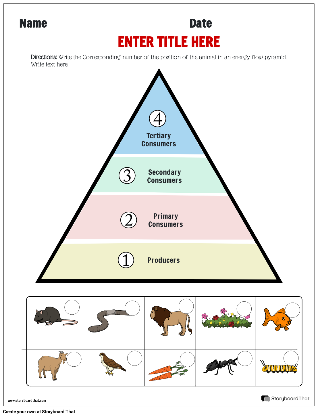 Ecosystems Worksheets Free Printable By Storyboard That