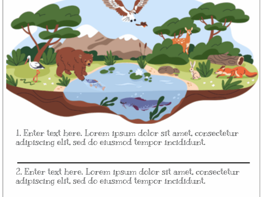 Ecosystems Worksheets Free Printable By Storyboard That