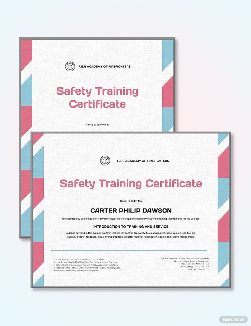 Editable Fire Safety Certificate Template In Word Pages Publisher Google Docs Download Template