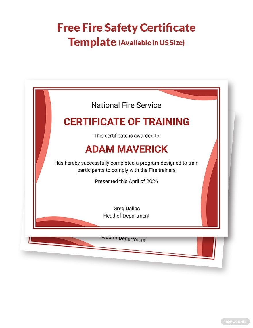 Editable Fire Safety Certificate Template In Word Pages Publisher Google Docs Download Template