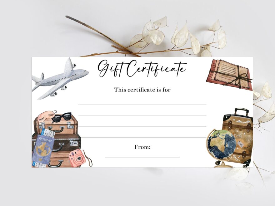 Editable Travel Gift Certificate Voucher Template Weekend Trip Coupon Personalized Voucher Printable Gift Certificate Birthday Gift Corjl Etsy Denmark