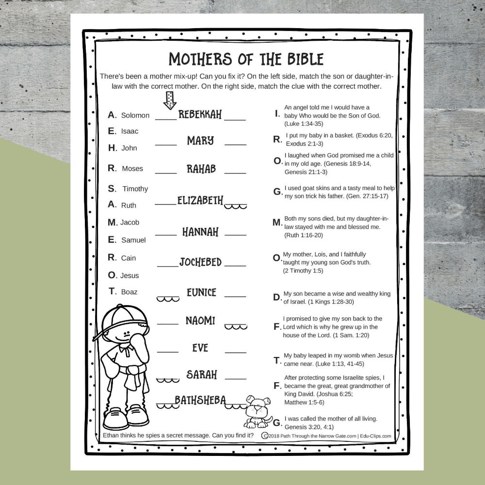 Free Printable Old Testament Worksheets