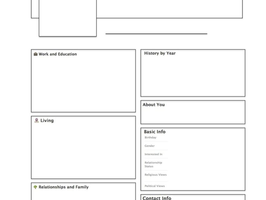 Facebook Profile Template