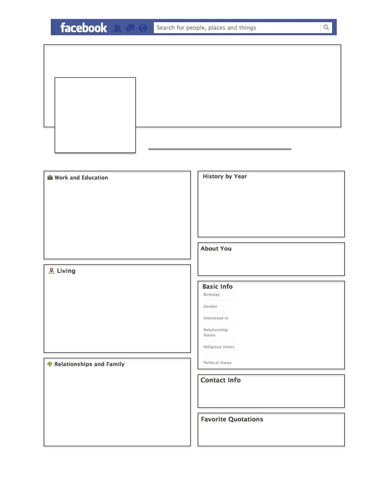 Facebook Profile Template