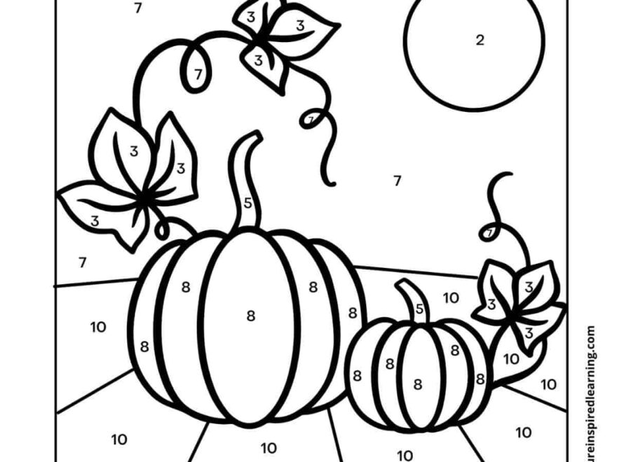 Fall Color By Number Nature Inspired Learning