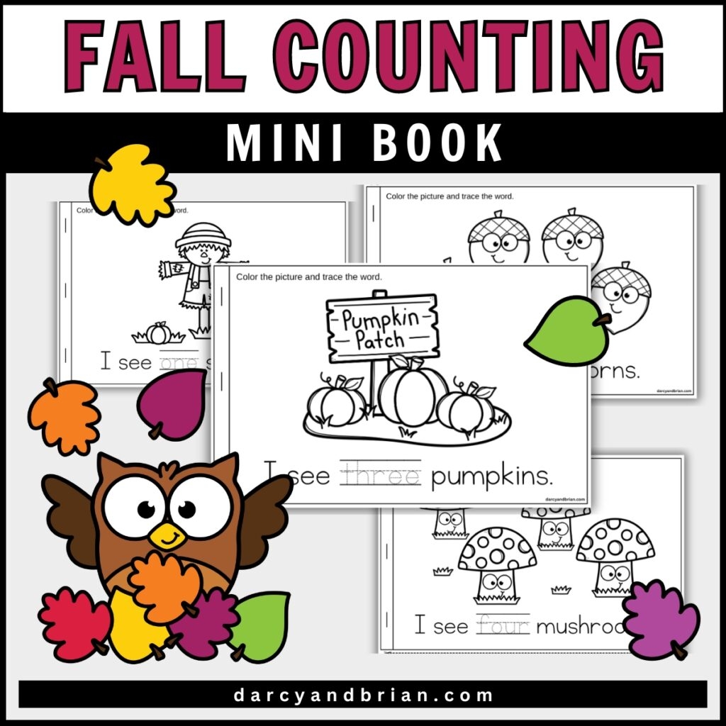 Fall Counting Book Printable For Preschool