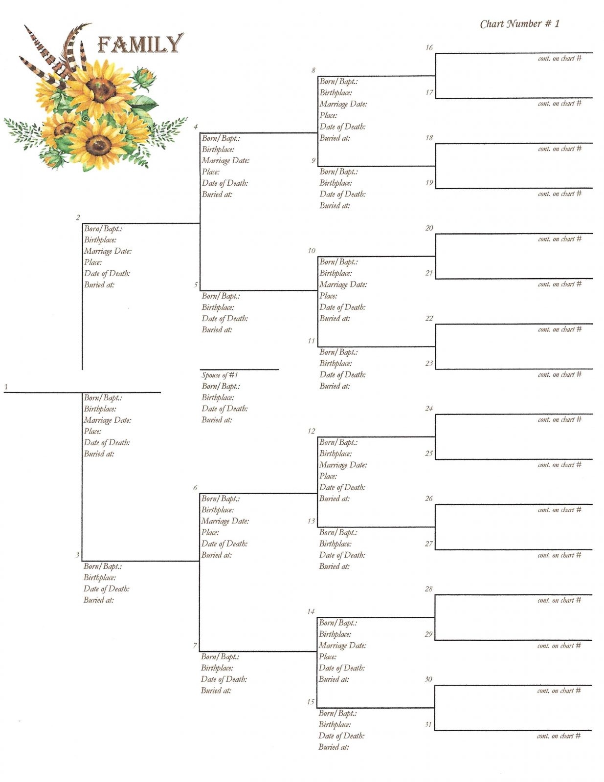 Printable Template Fill In Template Pedigree Chart
