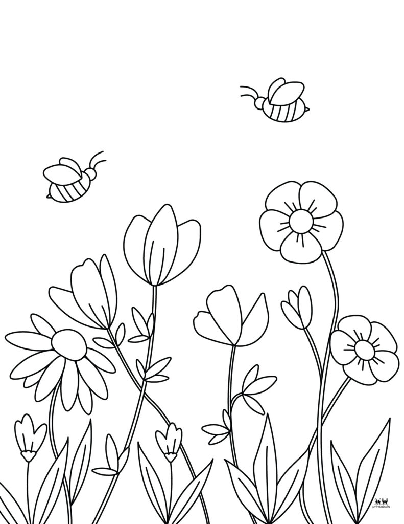 Printable Simple Flower Coloring Pages