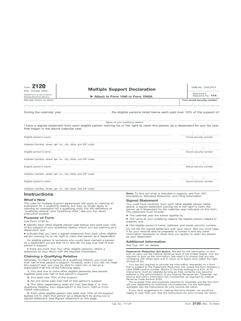 Form 2120 Pdf Fill Online Printable Fillable Blank PdfFiller