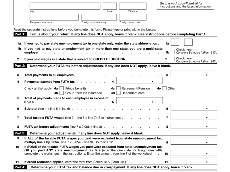 Form 940 For 2024 2025 How To Fill Out Download PDF Guru
