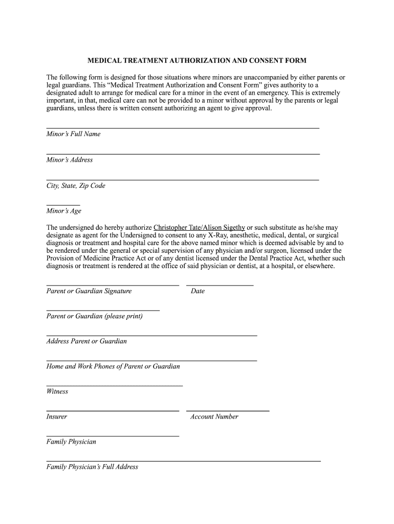 Form Medical Authorization Fill Online Printable Fillable Blank PdfFiller