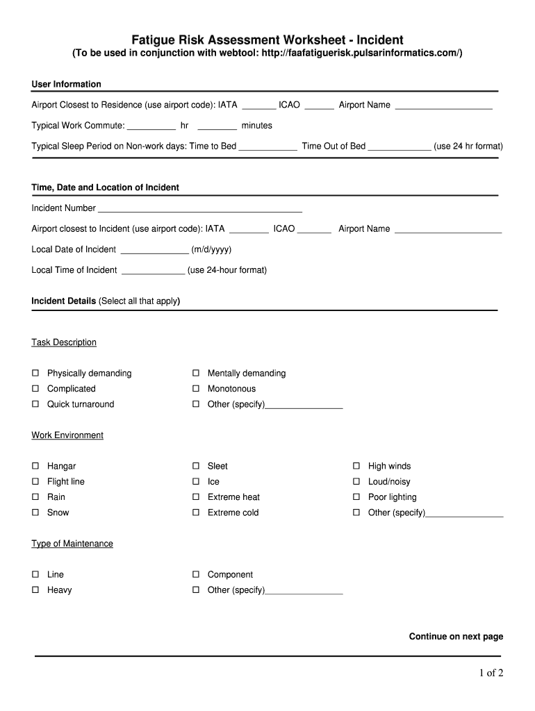 Printable Bfi Fatigue Scale Form