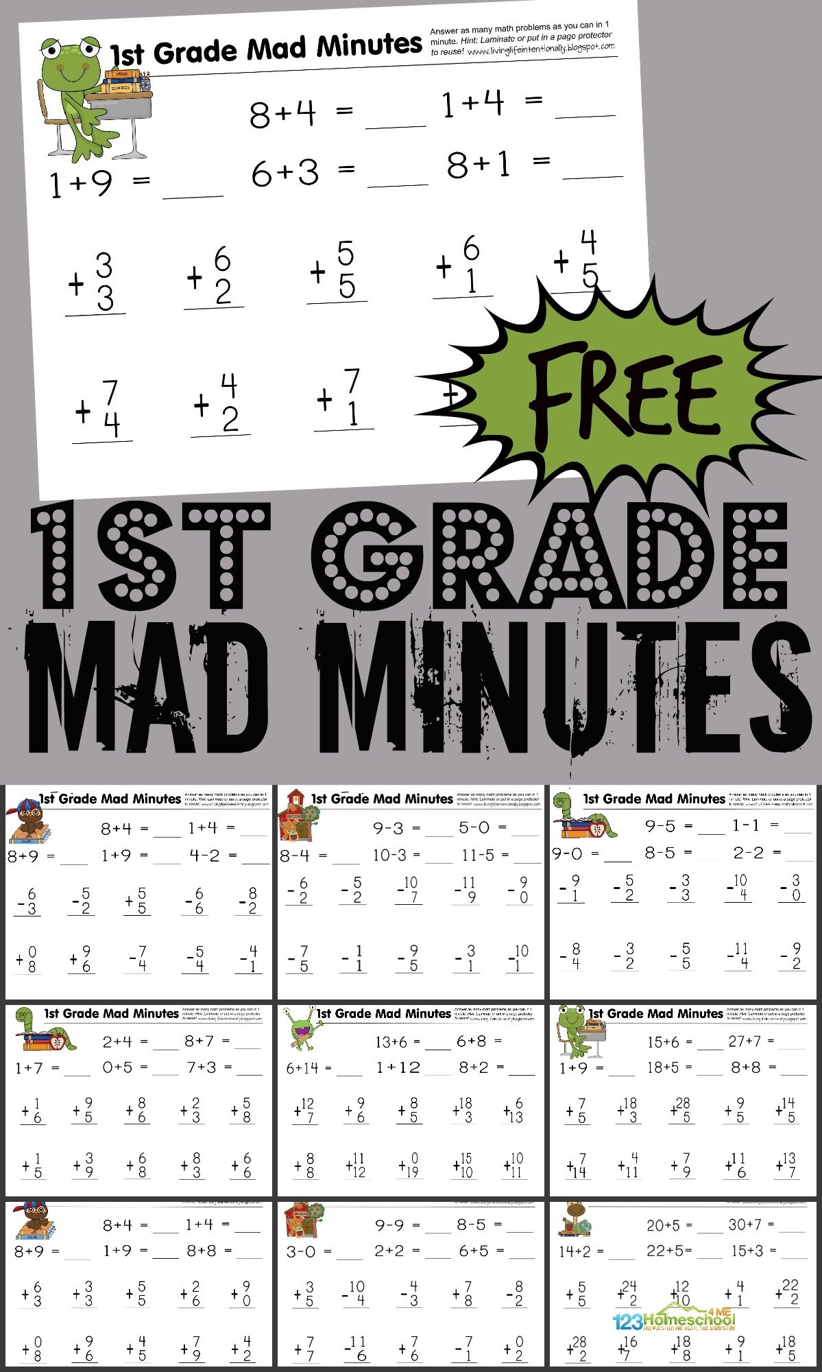 Free Printable Math Worksheets Grade 1