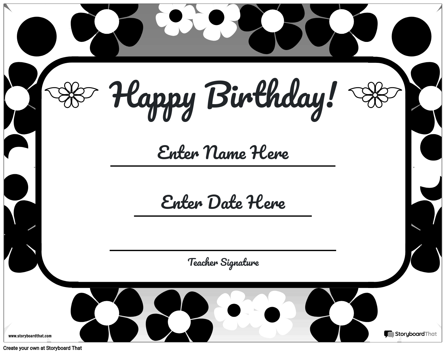 Free Birthday Certificate Templates Storyboard That