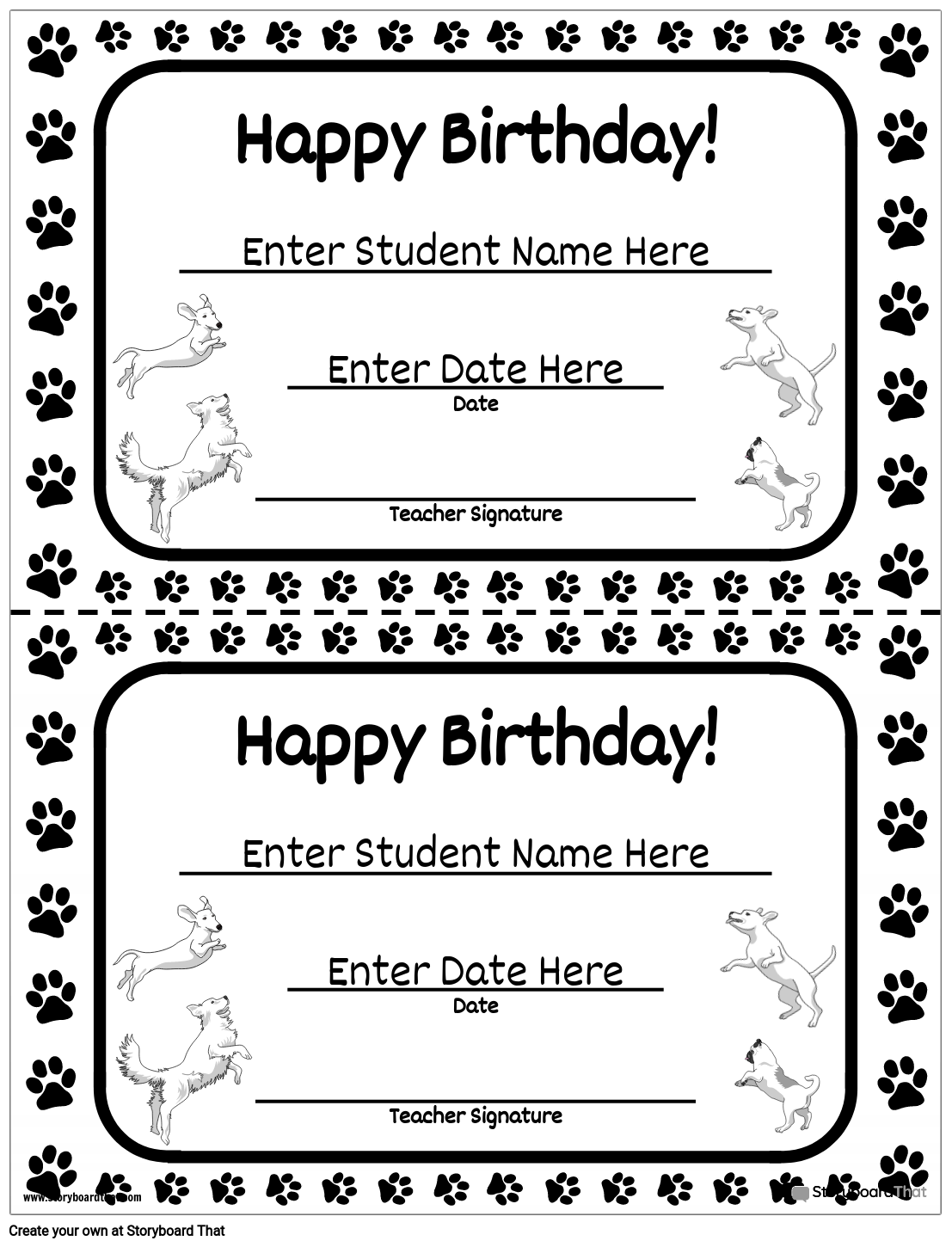Free Birthday Certificate Templates Storyboard That