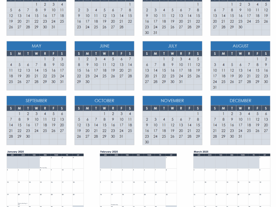 Free Blank Calendar Templates Smartsheet